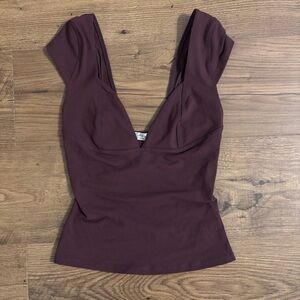 Free People Deep Plum Blouse